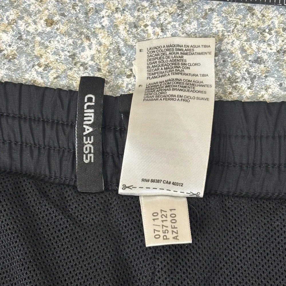 Adidas Track Pants Clima365 Mens Large Black White Striped Mesh Lined P57127